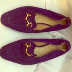 Purple suede Gucci shoes